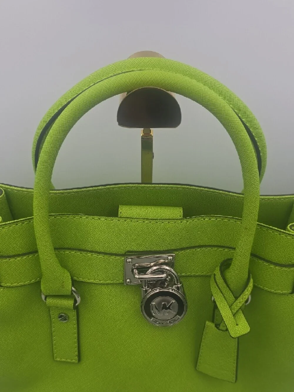 Michael Kors Lime Green Saffiano Leather Satchel